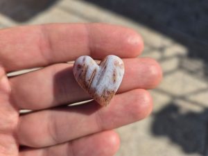 قلب عقیق دو رنگ و براق 2