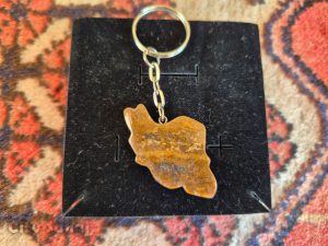 جاکلیدی نقشه ایران با سنگ جاسپر پاییزه