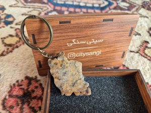 Alternative view of جا کلیدی نقشه ایران سنگی با سنگ جاسپر منظره